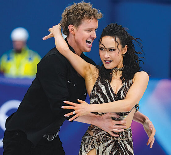 Madison Chock, Evan Bates trail going into free skate at Winter Olympics